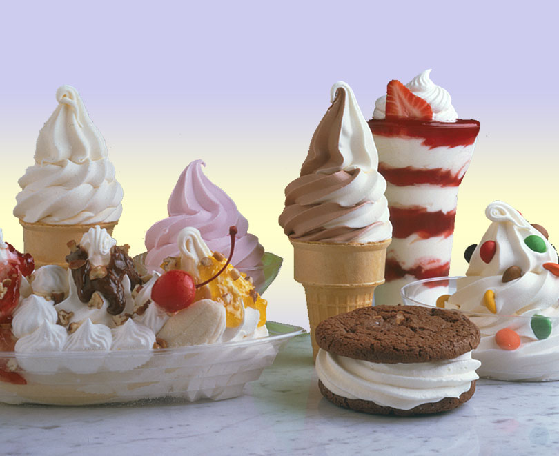 A variety of ice cream and frozen treats.