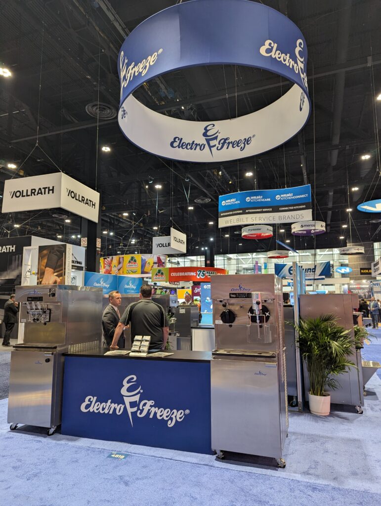 The Electro Freeze booth at the National Restaurant Association Show of 2025