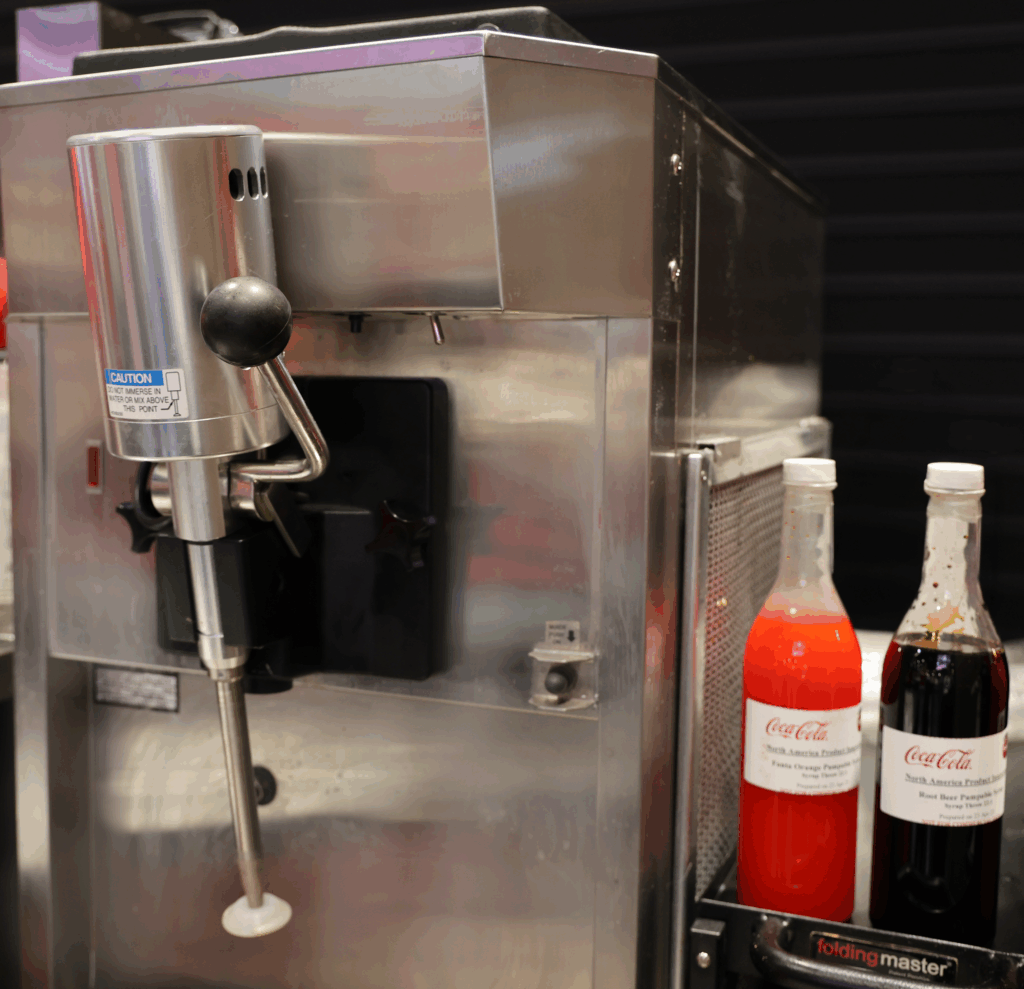 The CS700 shake freezer in use at the Coca-Cola booth