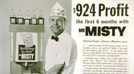 Old frozen beverage advertisement