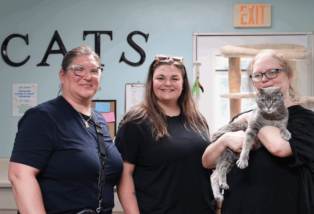 Electro Freeze&reg; employees drop off the raffle proceeds and volunteer some time at the QCAWC