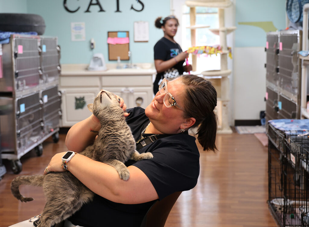Electro Freeze&reg; volunteers at the local animal shelter after dropping off donations.
